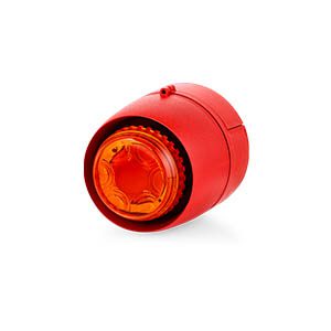 Auer Signal CS1 Electronic Sounder/LED Flashing Beacon, 24 V DC: White Red  Lens