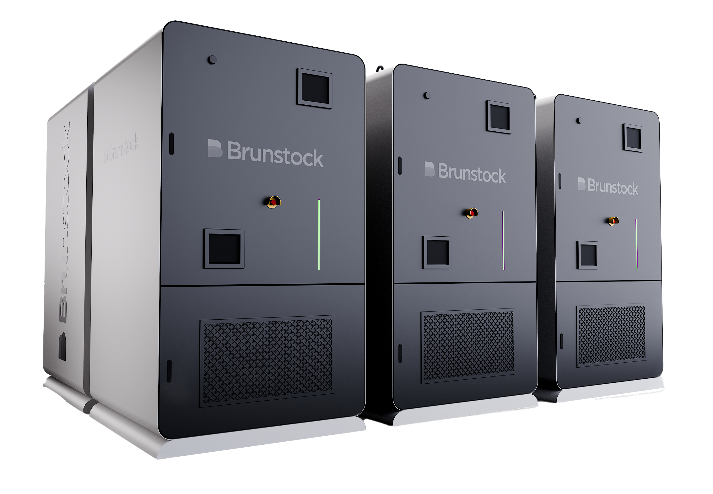 Three Brunstock Symm 261 cabinets installed in parallel